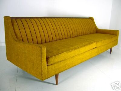 vintage yellow couch