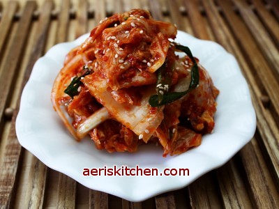 Napa Cabbage Kimchi. Korean Food:Easy Napa Cabbage