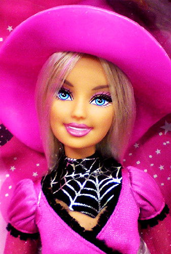 Pink Halloween™ Barbie® (Target 2009) - Her Face by Charles (dollstuff.net).