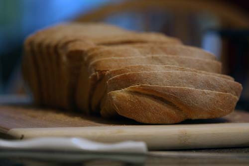 light wheat bread, sliced