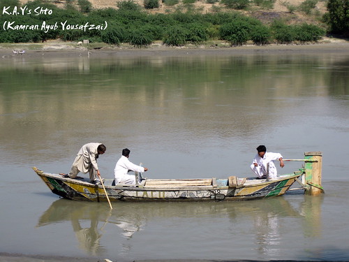 kabul river. Boating in Kabul River,Warsak,