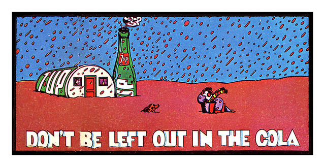 7Up_Don't Be Left Out In The Cola_vintage UnCola billboard poster