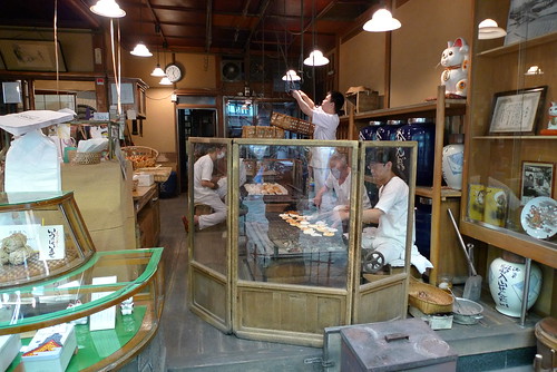 Senbei makers at work