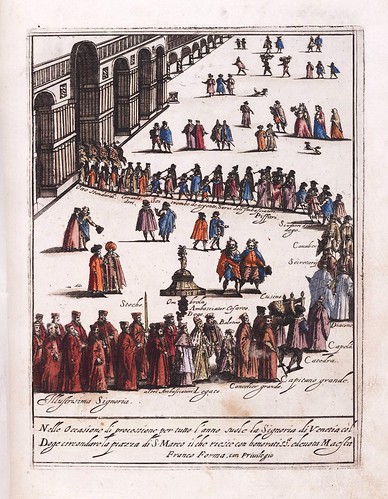 006-Procesion anual en la Plaza de San Marcos de Venecia-Habiti d’hvomeni et donne venetiane 1609