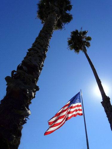American Flag and Twin Tower       -ing Palms