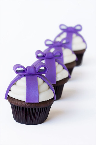 Purple Present Cupcakes
