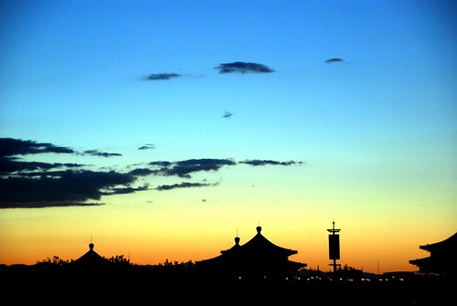 sunset over beijing
