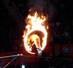 its flaming hoop time