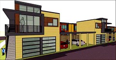alley view of garages, carports, & carriage houses (by: Michelle Kaufman, via AriaDenver.com)