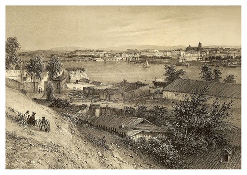 017-Vista general de Baiona tomada desde la ciudadela 1835- Copyright 2009 álbum SIGLO XIX. Diputación Foral de Gipuzkoa