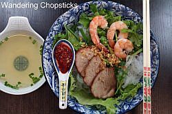 Hu Tieu Saigon (Vietnamese Clear Noodle Soup with Barbecued Pork and Shrimp)