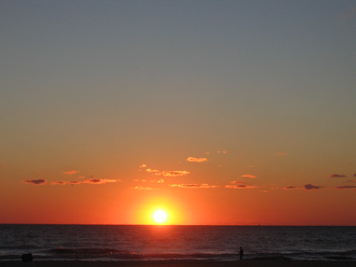 cartoon sunset on beach. Virginia Beach Sunset