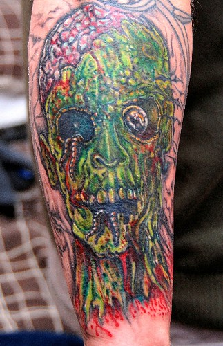 zombie tattoo. zombie tattoo. 2nd sitting