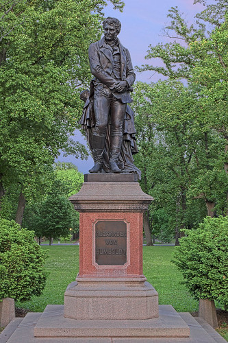 Tower Grove Park, in Saint Louis, Missouri, USA -  statue of Alexander von Humboldt