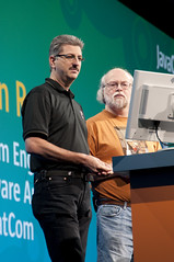 Sven Reimer and James Gosling, General Session "The Toy Show" on June 5, JavaOne 2009 San Francisco