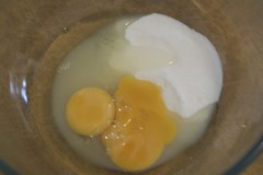 Add eggs to bowl 2