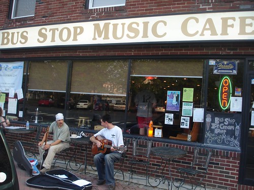 The front of the Bus Stop Music Cafe in Pitman, NJ