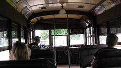 Interior view of Illinois Terminal Railroad lightweight interurban car # 415. The Illinois Railway Museum. Union Illinois. Friday, July 3rd 2009.