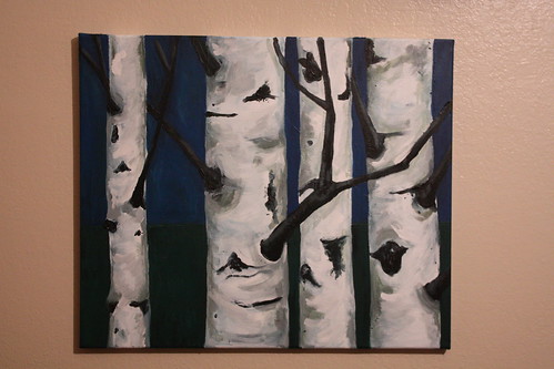 Birch tree painting II by you.