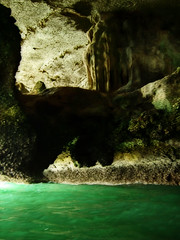 Limestone cave interior