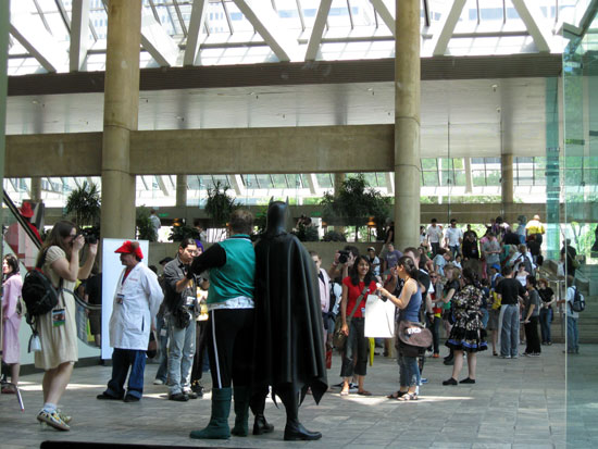Cosplayers in Charles Street Lobby (Click to enlarge)