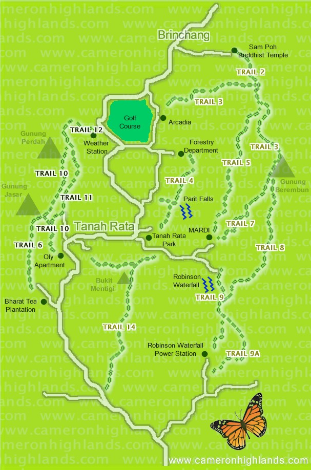 cameron trekking map