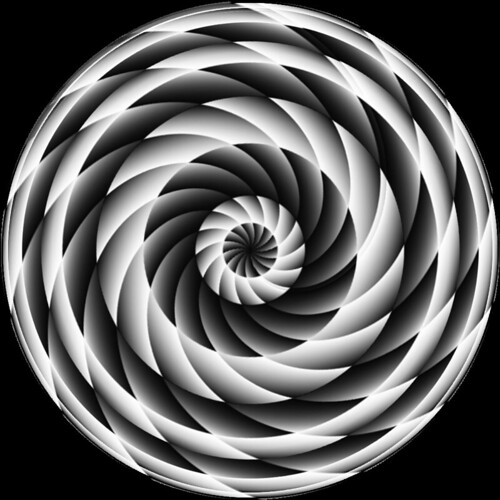 black and white art. Op Art Black and White Spiral