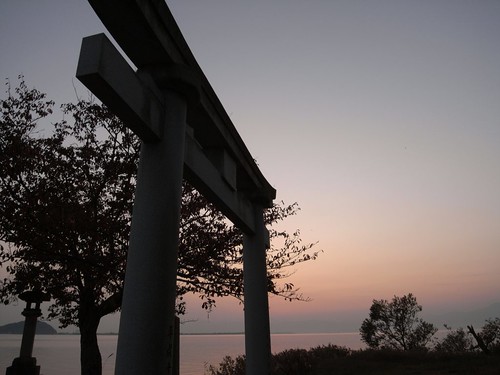 琵琶湖の夕焼け-15