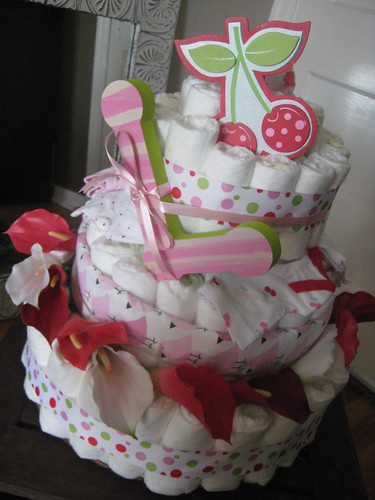 girl diaper cake