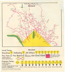 Maryland bus routes, DC Transit brochure, ca. 1960s