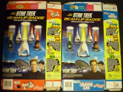 Click here for the back of the Kellogg's Star Trek Beam-Up Badges cereal boxes!