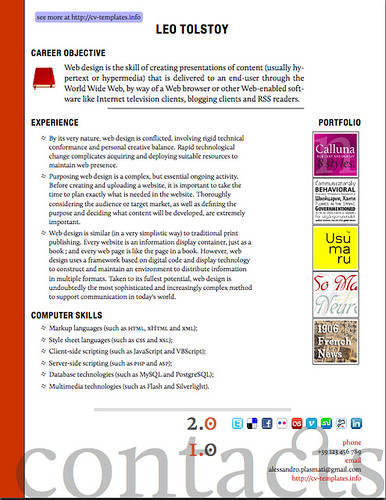 resume templates free. www.cv-templates.info/2009/08/
