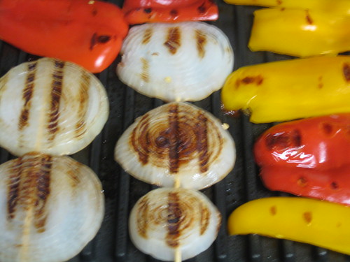Grilling the vegetables