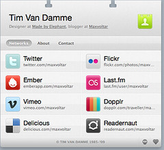 screenshot of Tim Van Damme's hCard