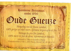 Hanssens Oude Geuze Label