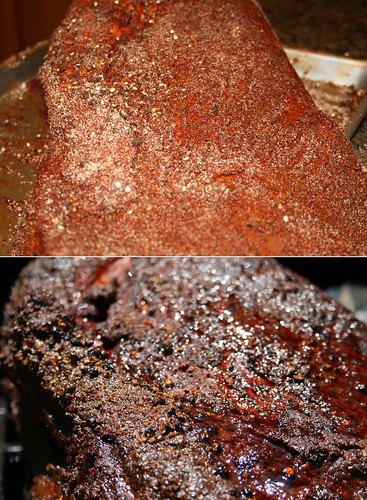 Brisket before and after