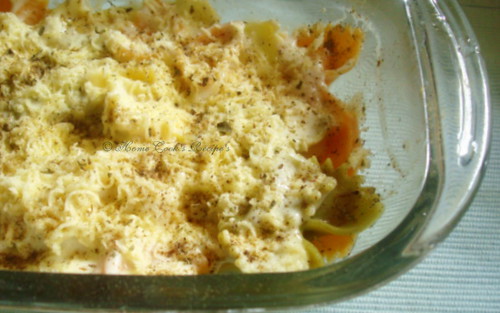 Pasta with Cheese before baking