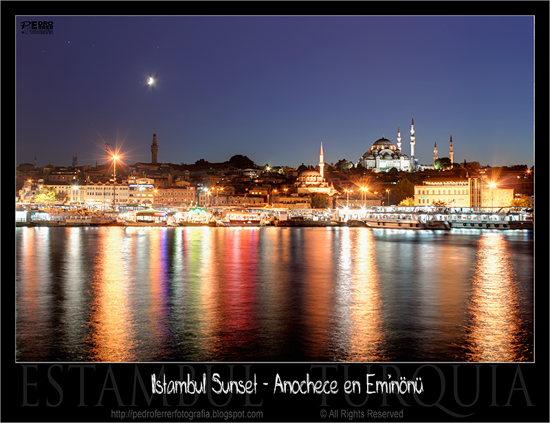 Anochece en Eminönü - Istanbul Sunset over Golden Horn