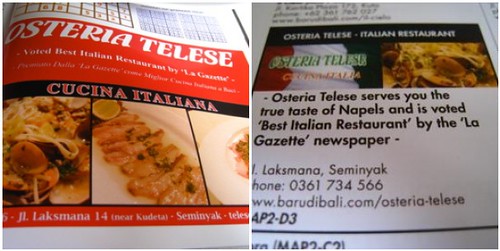 Osteria Telese's Ads