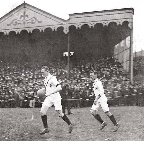 Charlie Robert and George Stacy at the 1909 FA Cup final