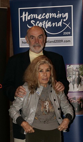 Sir Sean Connery and his wife Micheline Roquebrune on the red carpet for