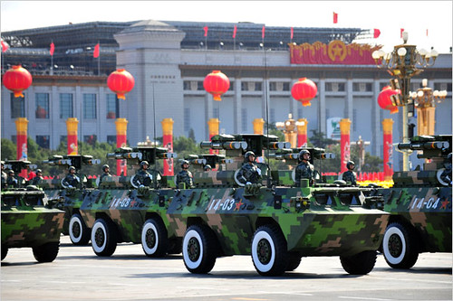 Military vehicles on display during the national celebrations of the 60th anniversary of the People's Republic of China. by Pan-African News Wire File Photos