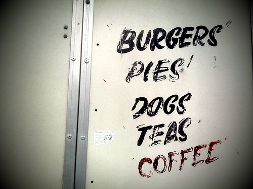 Burgers/Pies/Dogs/Tea/Coffee