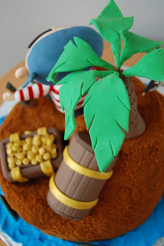 Pirate's treasure cake - palm tree