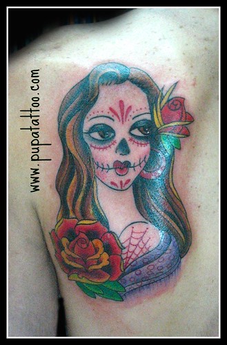 tatuaje muñeca. Tatuaje muñeca "dia de los muertos", Pupa Tattoo Granada