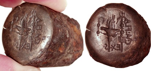 365-01 C VAL FLAC Eagle Standards Denarius Bronze die for minting coins note excellent die surfaces