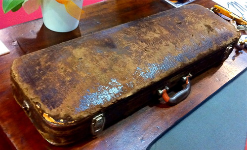 Old violin case