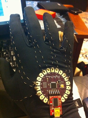 conductive fabric glove prototype