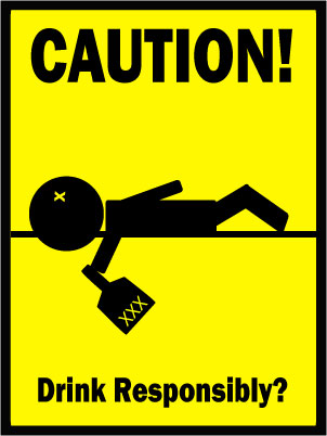 Alcohol Caution Sign