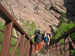 Barry & Aika in Eldorado Canyon